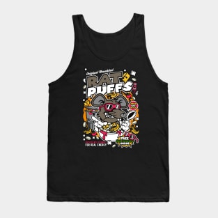 Retro Cartoon Cereal Box // Cereal Rat Puffs // Funny Vintage Breakfast Cereal Tank Top